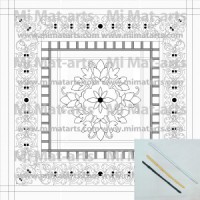 Pre engutat coixí de seda 50x50cm ISFAHAN